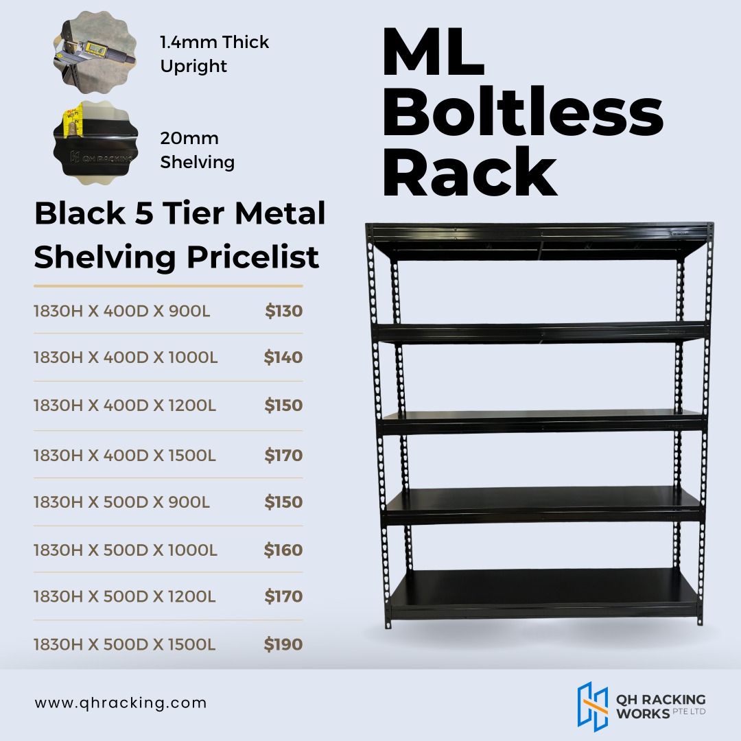 Boltless Rack BTO Storeroom Bombshelter Rack Storage Shelving Office ...