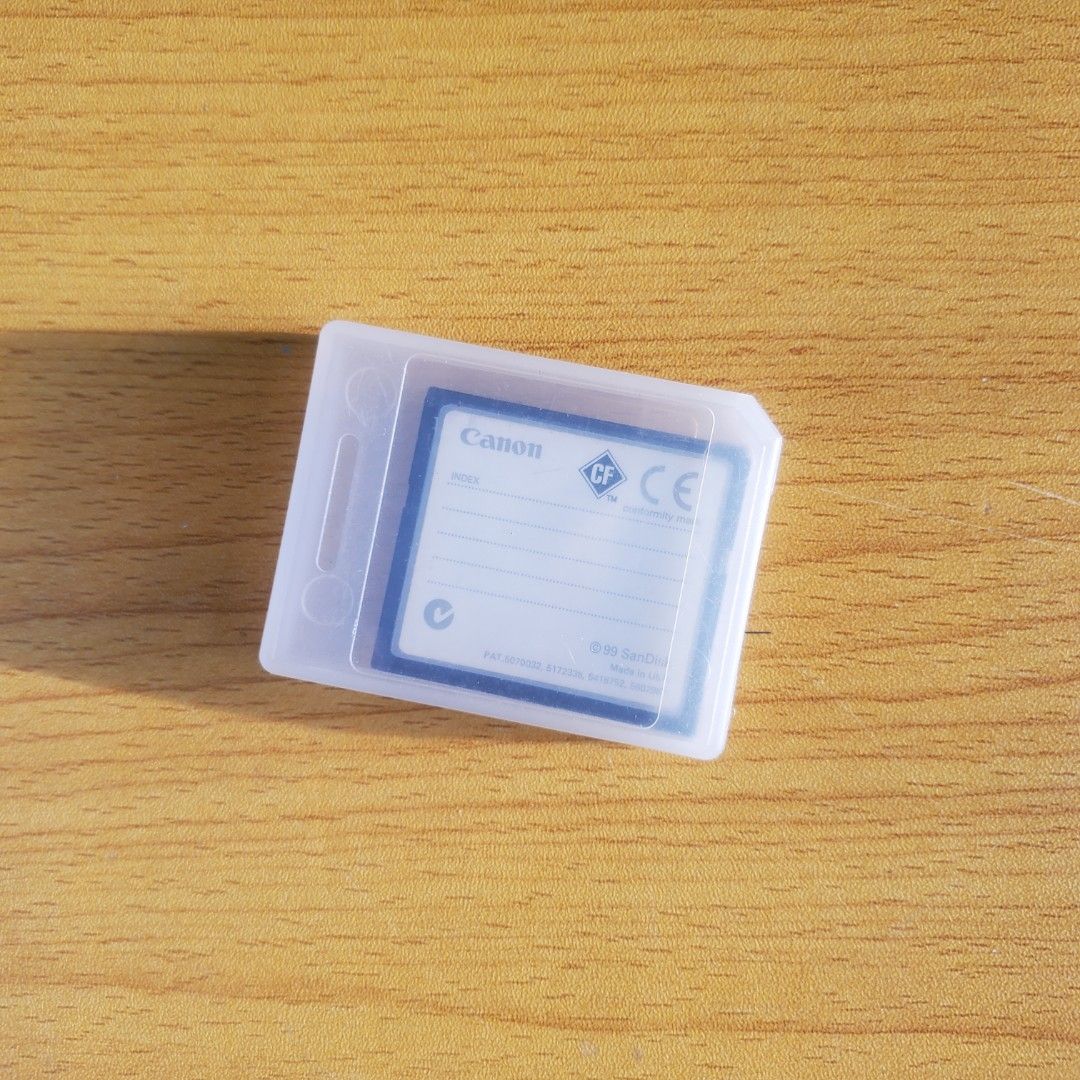 Canon CF card (Category: Camera Bags & Carriers) located in Pasay City. Submitted by corncube.collective (Listing ID 1342767486, Image 3). Description: original canon CF cards made in USA 8mb - 850 php 16mb - 1,500php.