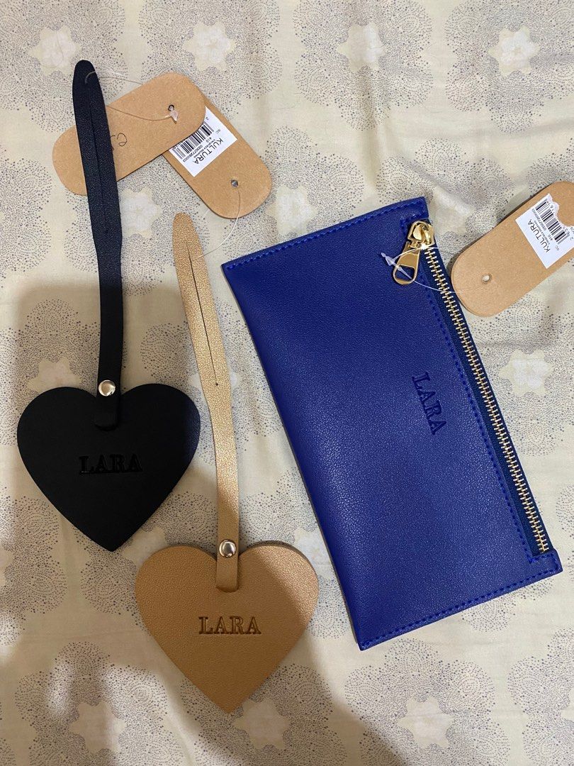 Customized Bag Tag and Slim Pouch with Name LARA (Category: Wallets & Card holders) located in Rizal. Submitted by tin414 (Listing ID 1342806743, Image 1). Description: From Kultura Rfs: Balikbayan no longer coming to Manila.