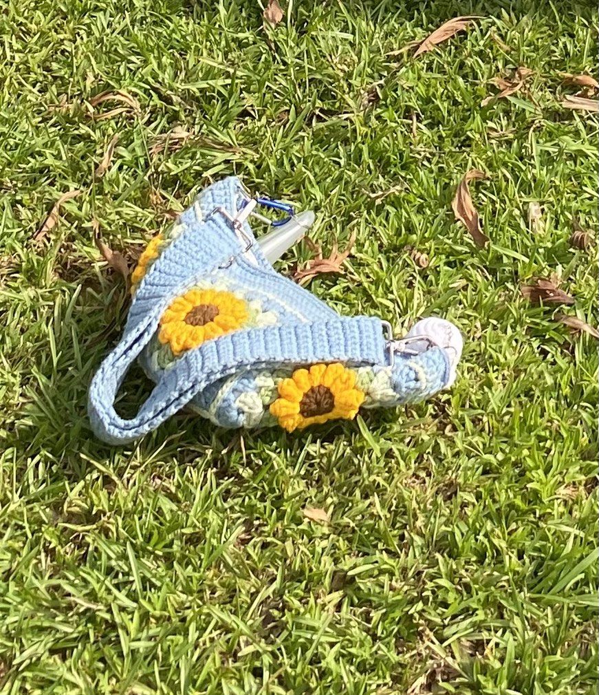 Cute Crochet Floral/Sunflower Patchwork Baguette Bag (Category: Shoulder Bags) located in Bacolod City. Submitted by sheezhbratzified (Listing ID 1342752864, Image 2). Description: ‼️PLEASE READ DESCRIPTION‼️ Good condition 🤩 No flaw 🤩 Brand: ARTIF•ICEE |Disclaimer: keychain & alcohol spray bottle not included| Small Size Bag Length: 6 inches Width: 12 1/2 inches Mode of payment: Gcash 💰 ‼️No COD (cash on delivery)‼️ Mode of shipment: j&t 📦 *