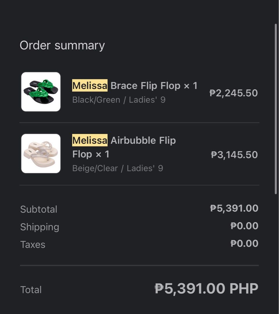 Melissa Brace Flip Flop (Category: Slippers and slides) located in Santa Rosa. Submitted by beyprie (Listing ID 1342741881, Image 3). Description: US 9 Original price: ₱2,245.