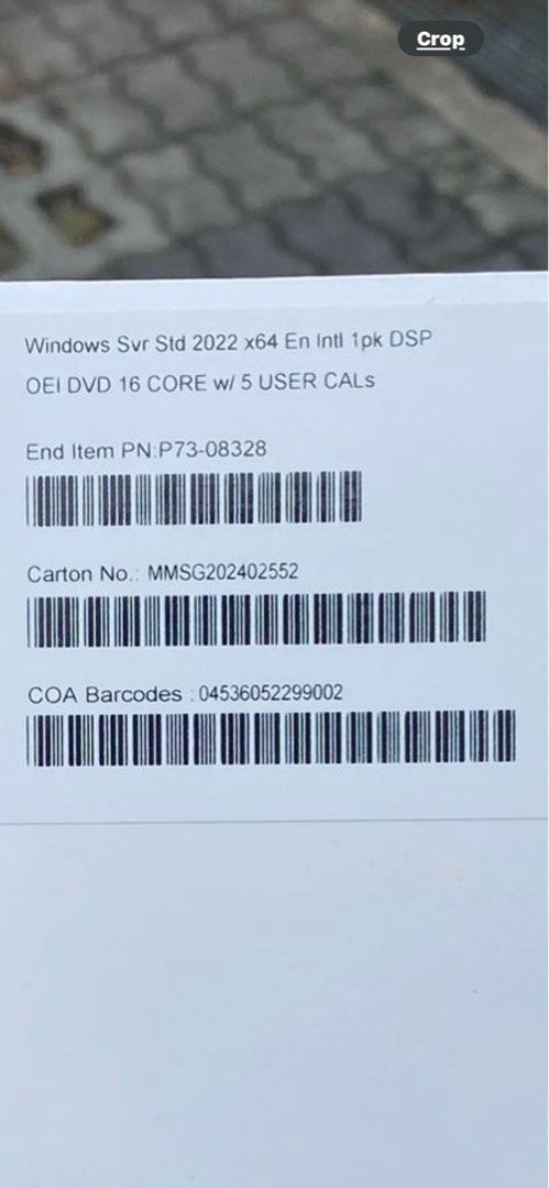 Microsoft Windows server 2022 standard along with 5 cal DSP OEI 16 core ...