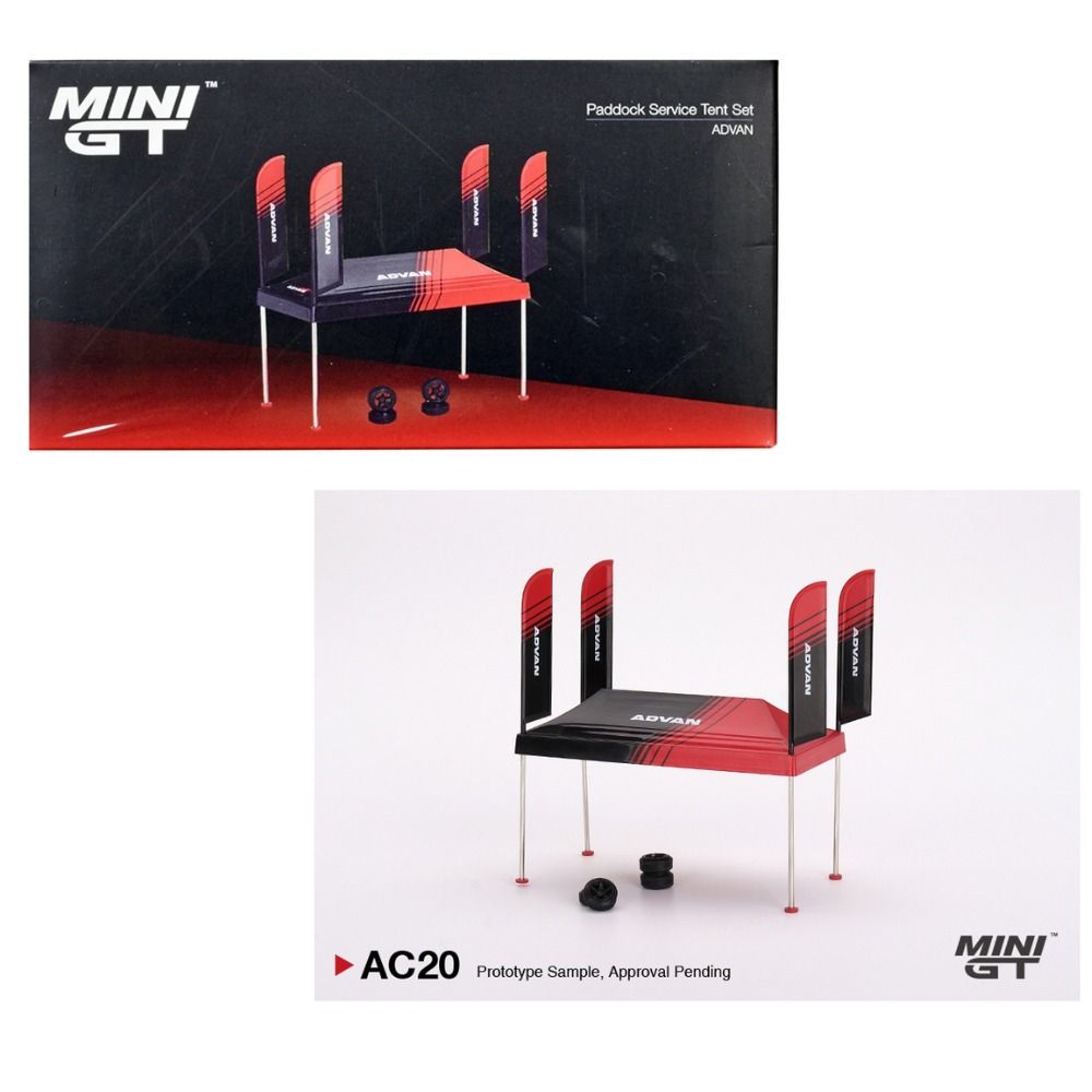 Mini GT 1/64 Scale ADVAN Paddock Service Tent Set with Extra Wheels ...