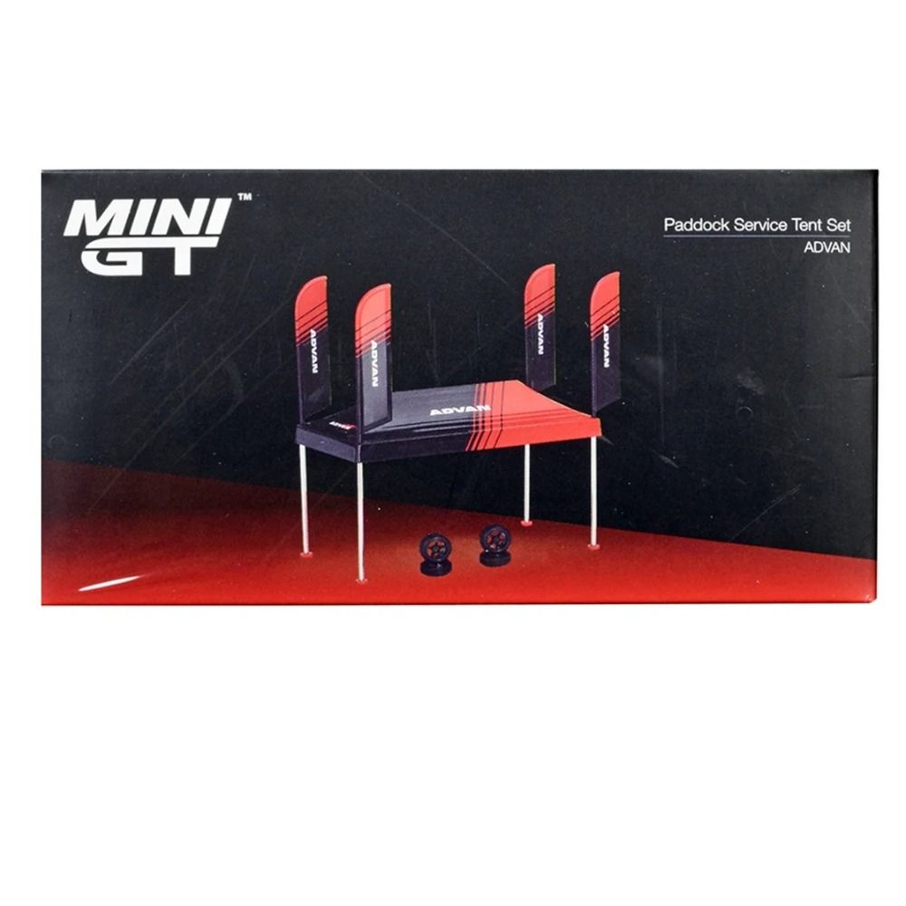 Mini GT 1/64 Scale ADVAN Paddock Service Tent Set with Extra Wheels ...