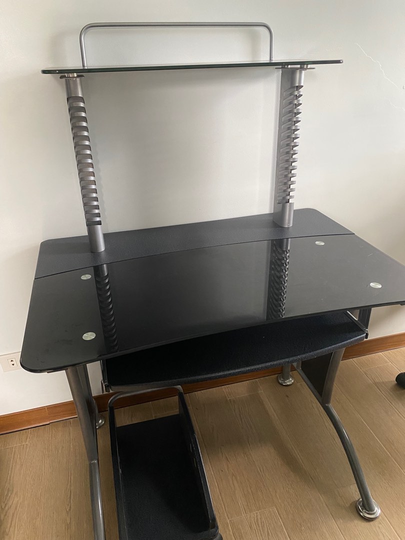 Office Computer Table - Black, Furniture & Home Living, Office ...