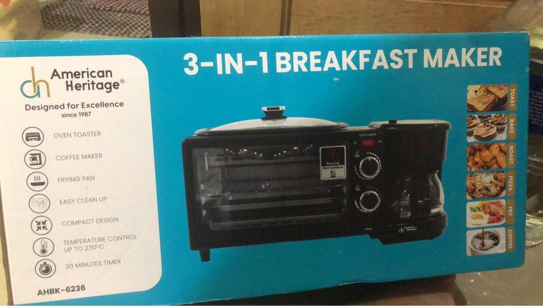 Oven toaster, frying pan and coffee maker (Category: Ovens & Toasters) located in Manila. Submitted by dahliacruz (Listing ID 1342817873, Image 2). Description: Brand new never been use. Message me for more pictures and info thank you. .