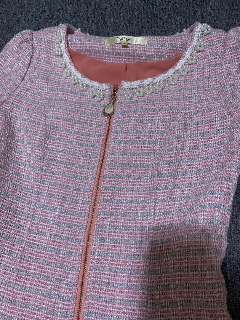 Pink tweed dress (Category: Dresses) located in Paranaque City. Submitted by _sunshine30 (Listing ID 1342721428, Image 3). Description: Size 25-26.