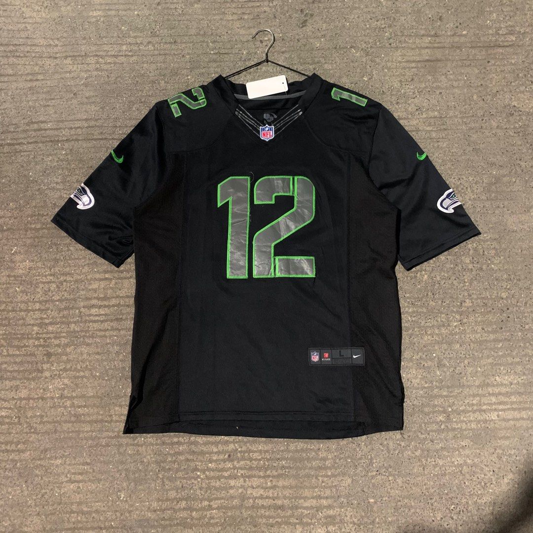 Black seahawks jersey 12 deals
