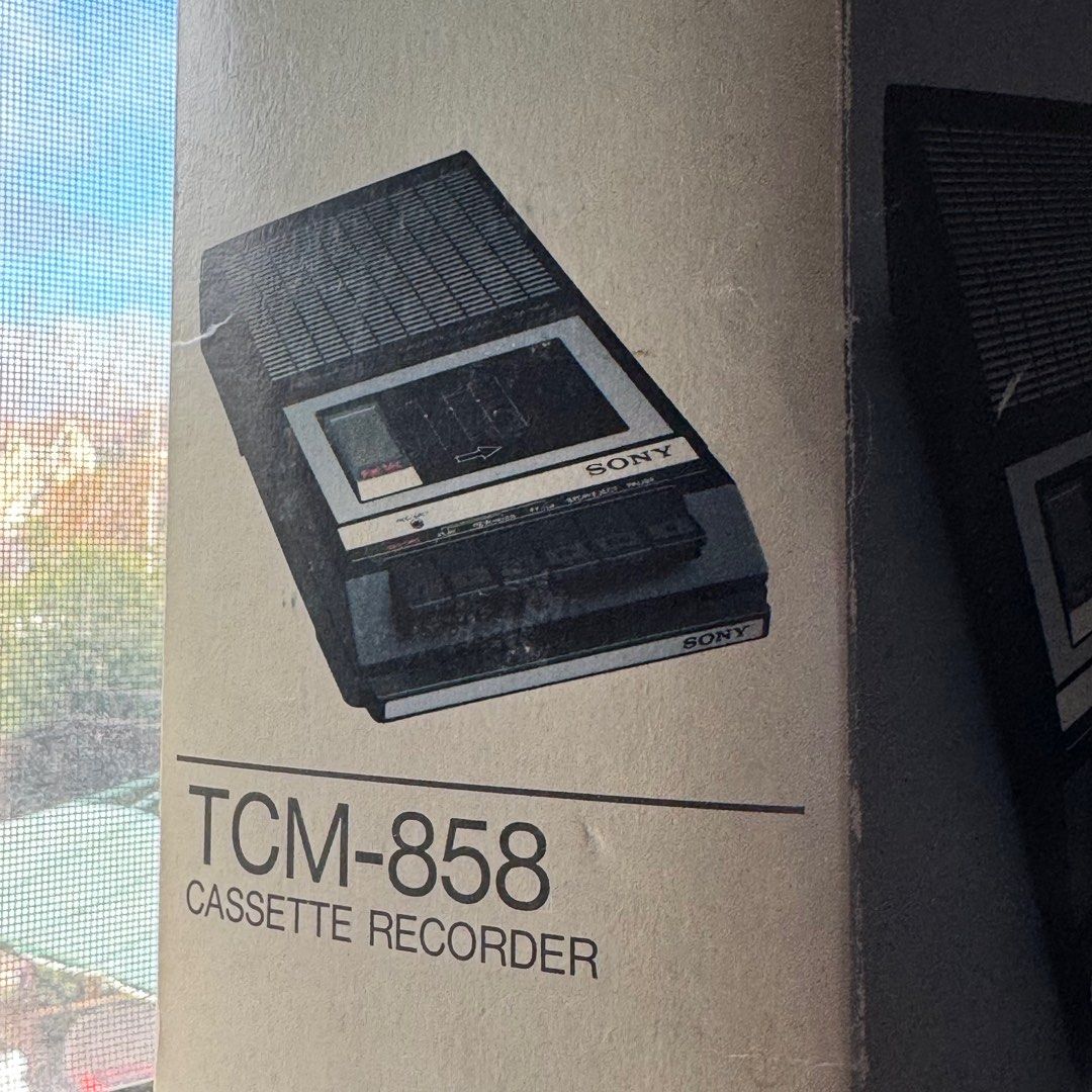 Sony cassette recorder TCM-858 (Category: Portable Music Players) located in Malolos. Submitted by midnightsky_ (Listing ID 1342700544, Image 3). Description: Sony cassette recorder TCM-858 with box and manual -In good condition -tested ok working ff, rev, tape player, and recorder Pm us for more information.