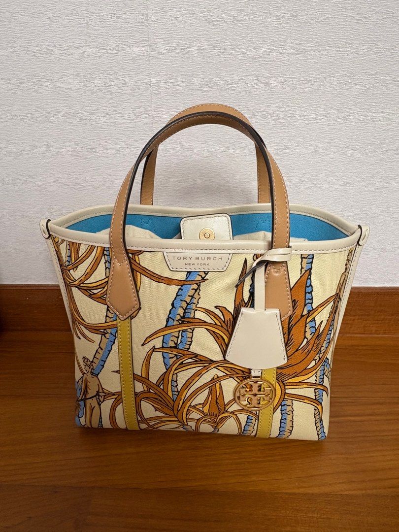 Tory Burch Perry Printed Canvas Small Tote Bag