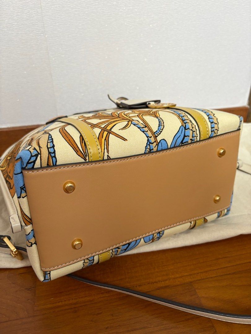 Tory Burch Perry Printed Canvas Small Tote Bag