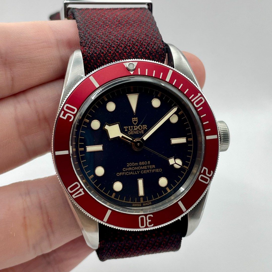 Tudor Black Bay Heritage Burgundy Red 79230R BB41 Fabric Strap
