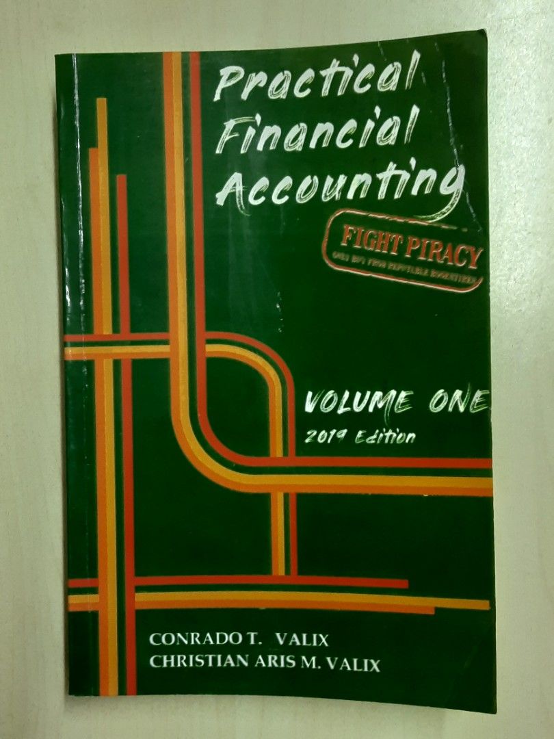 VALIX Practical Financial Accounting Volume One 2019 Edition (Category: Textbooks) located in Quezon City. Submitted by mnlfashion (Listing ID 1342754513, Image 1). Description: Barely Used Minimal writing in pencil inside Accounting Books for Accountancy Students or Board Exam CPALE Review.