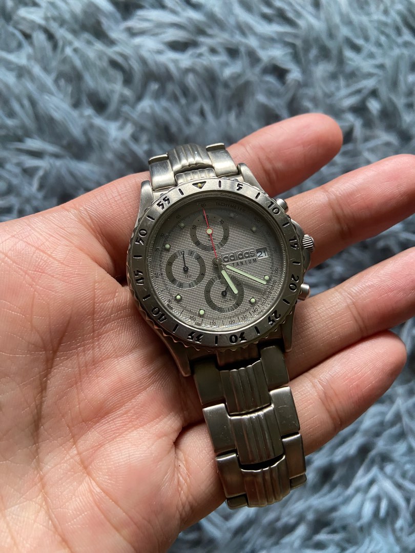 Adidas Chronograph Titanium Watch Men s Fashion Watches Accessories Watches on Carousell