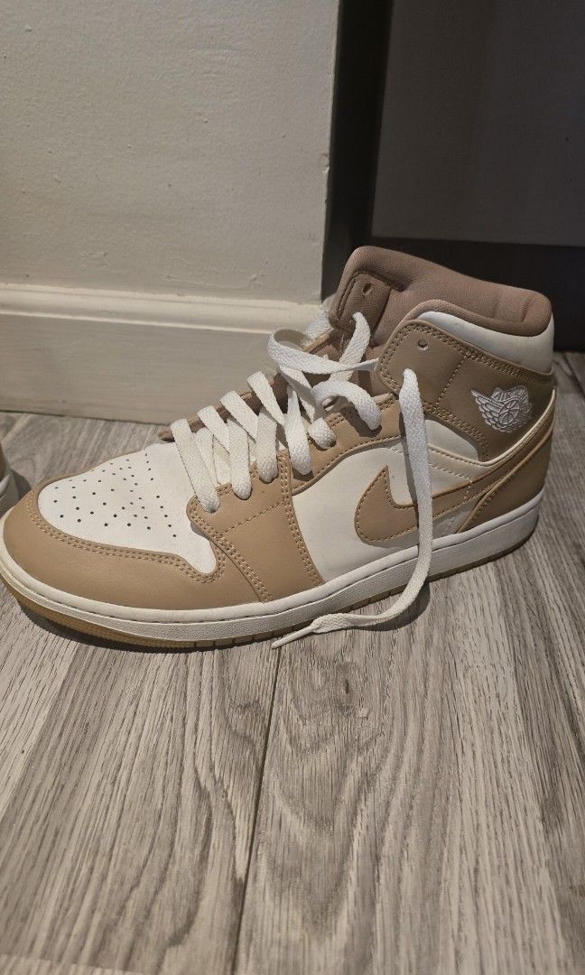 Beige/Nude AIR JORDANS (Category: Sneakers & Footwear) located in Quezon City. Submitted by representmnl (Listing ID 1342872756, Image 1). Description: lightly used JORDANS SIZE 42.
