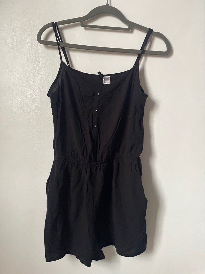 Black romper (Category: Rompers) located in Tacloban City. Submitted by declutterpatter (Listing ID 1342946439, Image 1). Description: ▪️SIZE : xs - small ▪️MOP: Gcash and Gotyme ▪️MOD : J&T ▫️Shipping fee: luzon: 100 ncr: 100 visayas: 85 mindanao: 105.