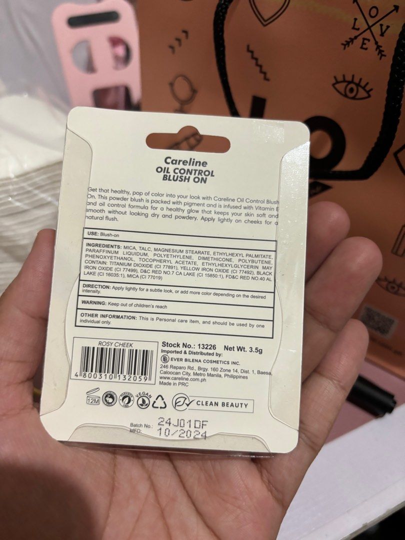 BRAND NEW CARELINE BLUSH ON (Category: Makeup) located in Quezon City. Submitted by vipmnl (Listing ID 1343020918, Image 2). Description: .