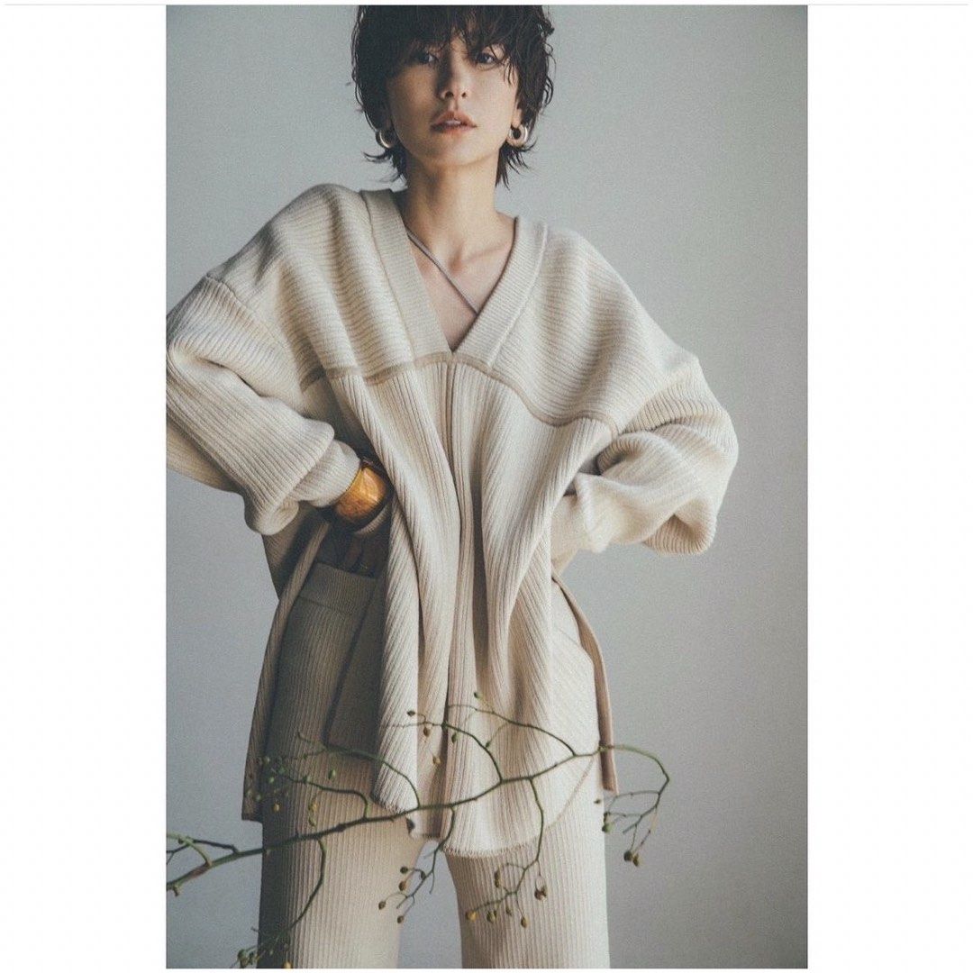 お気に入り 新品未使用】CLANE DOUBLE FACE LINE KNIT｜ファッション トップス