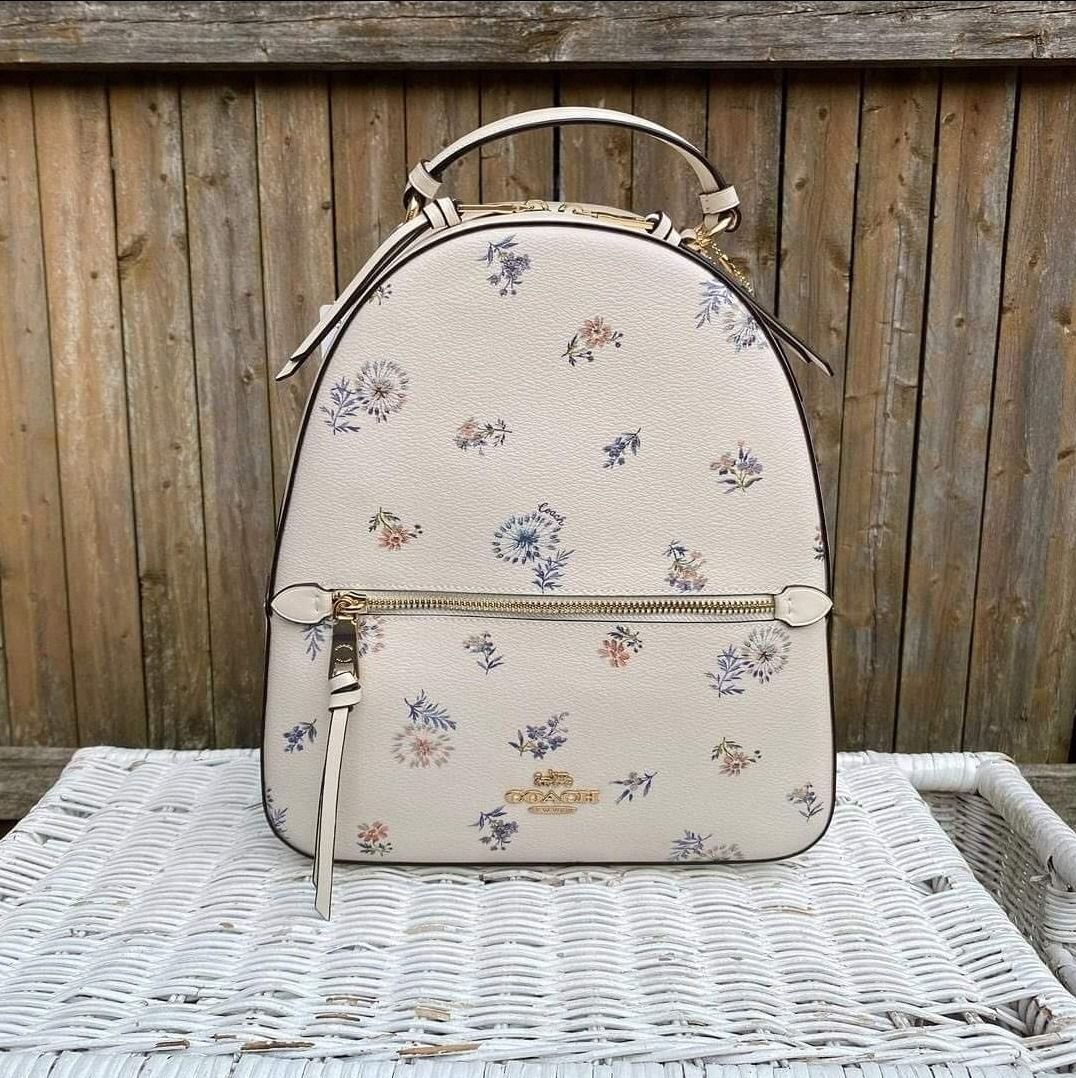 Jordyn backpack with dandelion floral print top