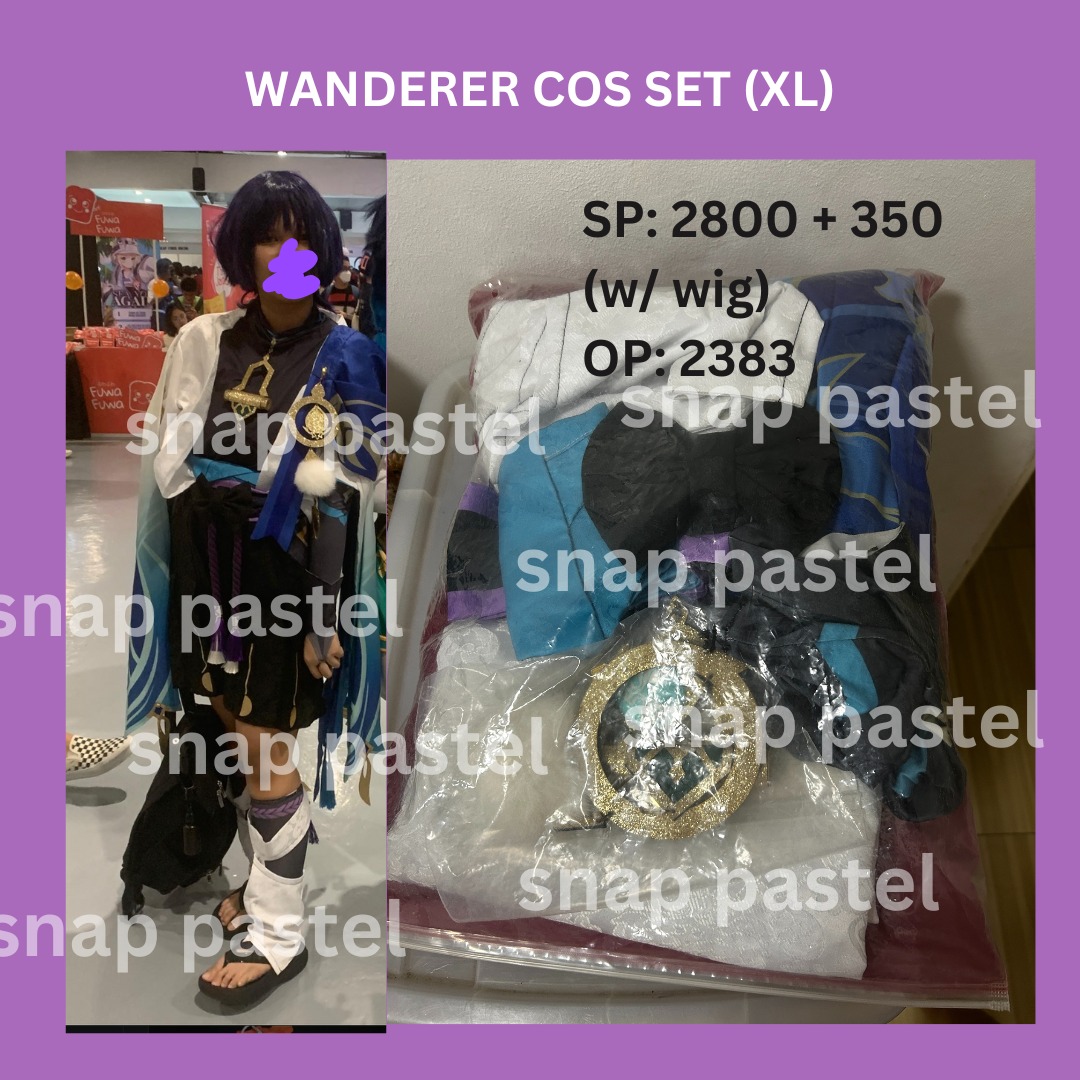 GENSHIN IMPACT WANDERER COSPLAY SET XL, Men's Fashion, Tops & Sets ...
