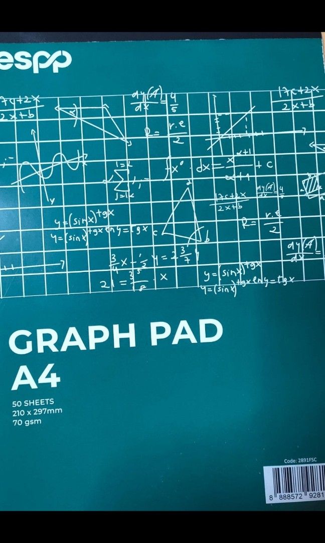 Graph Pad (Category: Textbooks) located in Singapore. Submitted by apple_orange_longan (Listing ID 1342999298, Image 1). Description: espp, A4, 50 sheets.