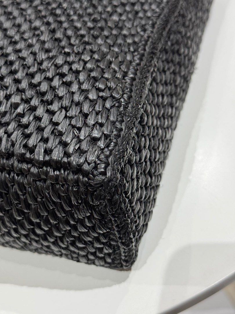 Loewe Black Raffia Tote (Category: Luxury Bags & Wallets) located in Quezon City. Submitted by yujin_1826 (Listing ID 1342960893, Image 3). Description: Brand New/Unused With Paper bag, Dust bag and cards. Unlined woven raffia with leather trims and gold-tone hardware Made in Spain Open top One main compartment Front logo detail Measures approx 28 cm W x 37 cm H x 8 cm D Top handle with a 11 cm drop Detachable and adjustable shoulder strap with a