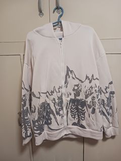 Men Woman Y2K Harajuku Whatever the fuck Graphic Design Skeleton Hell Affliction Playboy Oversize Cotton Sweatshirt
