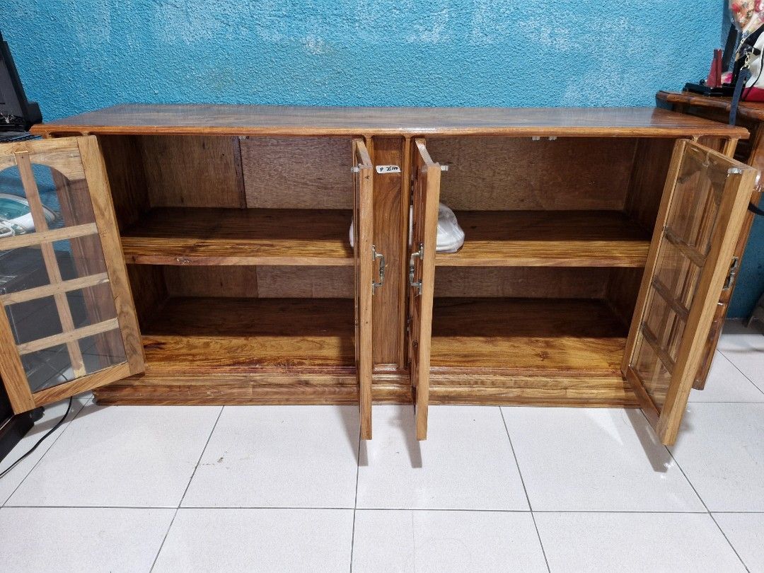 Narra Buffet Cabinet (Category: Shelves, Cabinets & Racks) located in Paranaque City. Submitted by chercami (Listing ID 1342867967, Image 2). Description: Narra Buffet Cabinet (all solid Narra) Dimension: 66x19x30 inches Pick up: Brgy. Don Bosco, Paran̈aque.