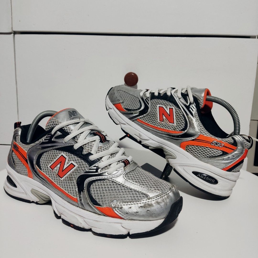 New Balance 530 Silver Orange Men s Fashion Footwear Sneakers on Carousell