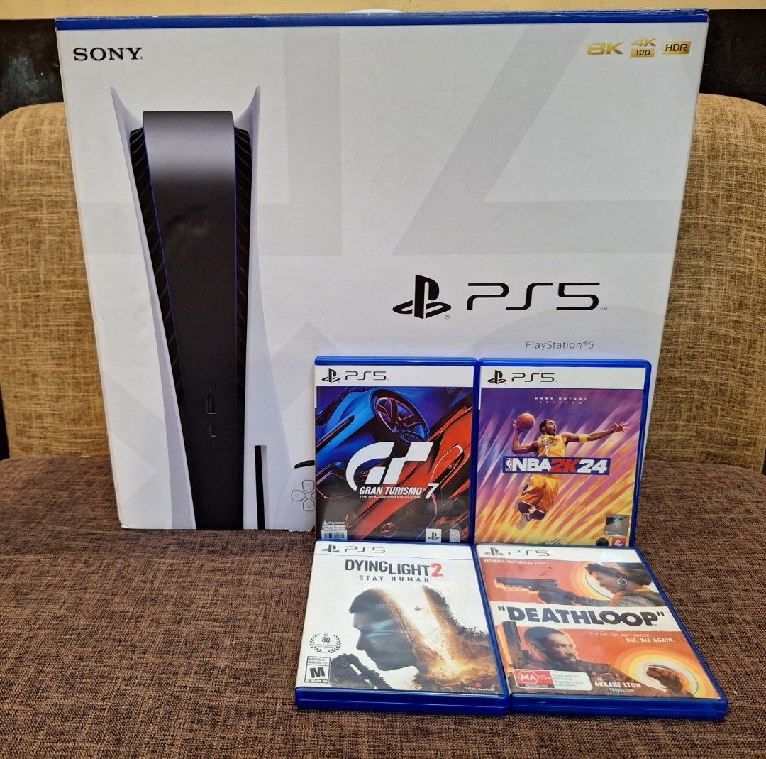 PS5 disc edition sulit bundle (Category: Other Audio Equipment) located in Manila. Submitted by pjthebartender (Listing ID 1342921047, Image 1). Description: Sulit bundle PS5 latest cfi model complte package 25k lang all inn.