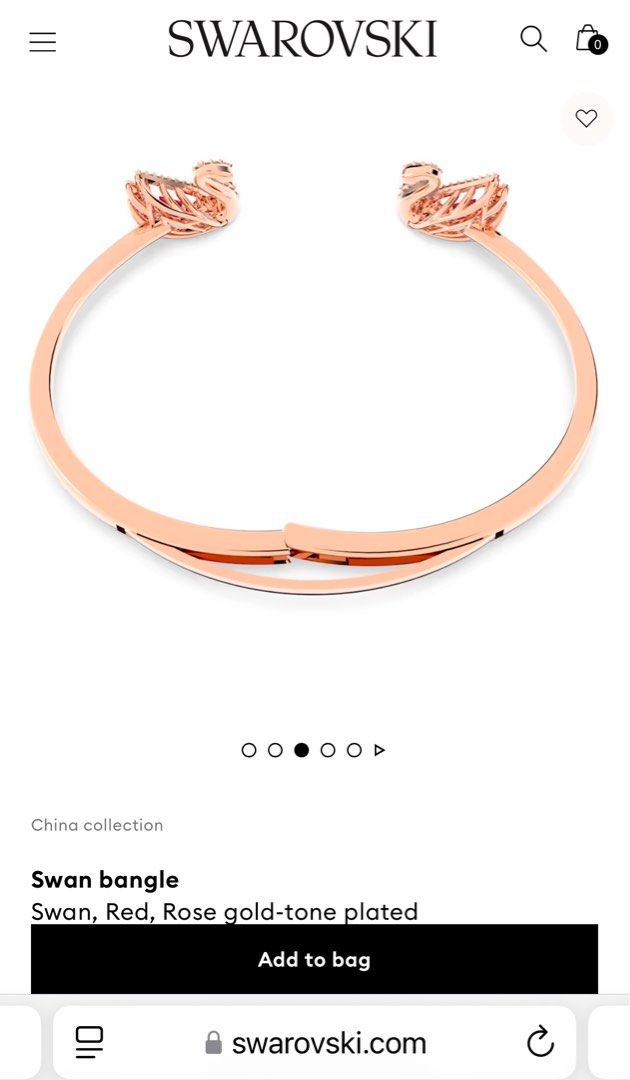 Swarovski Swan Bangle Rose Gold Bracelet (Category: Bracelets) located in Pasig City. Submitted by shop.aya (Listing ID 1342994074, Image 3). Description: Swarovski Swan Bangle (Authentic) RFS: I dont use it, selling for original price slightly negotiable INCLUSIONS: Box, bag, card, (I also have picture of original receipt) Bought in Taiwan, not available in PH as far as I know) Shipping fee to be shouldered by buyer Selling also the two other br