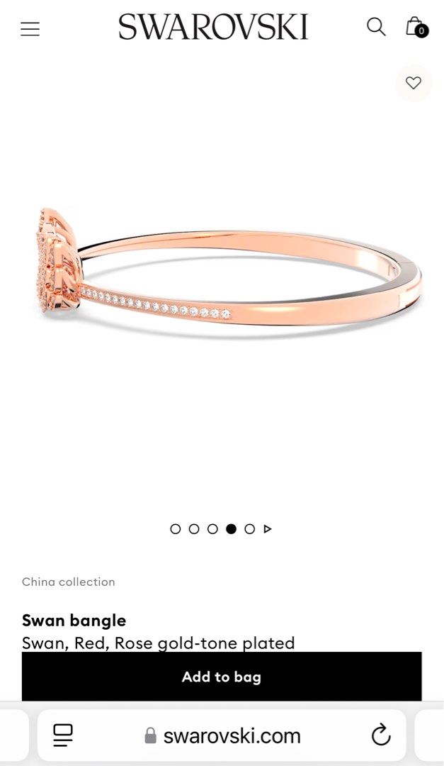 Swarovski Swan Bangle Rose Gold Bracelet (Category: Bracelets) located in Pasig City. Submitted by shop.aya (Listing ID 1342994074, Image 2). Description: Swarovski Swan Bangle (Authentic) RFS: I dont use it, selling for original price slightly negotiable INCLUSIONS: Box, bag, card, (I also have picture of original receipt) Bought in Taiwan, not available in PH as far as I know) Shipping fee to be shouldered by buyer Selling also the two other br