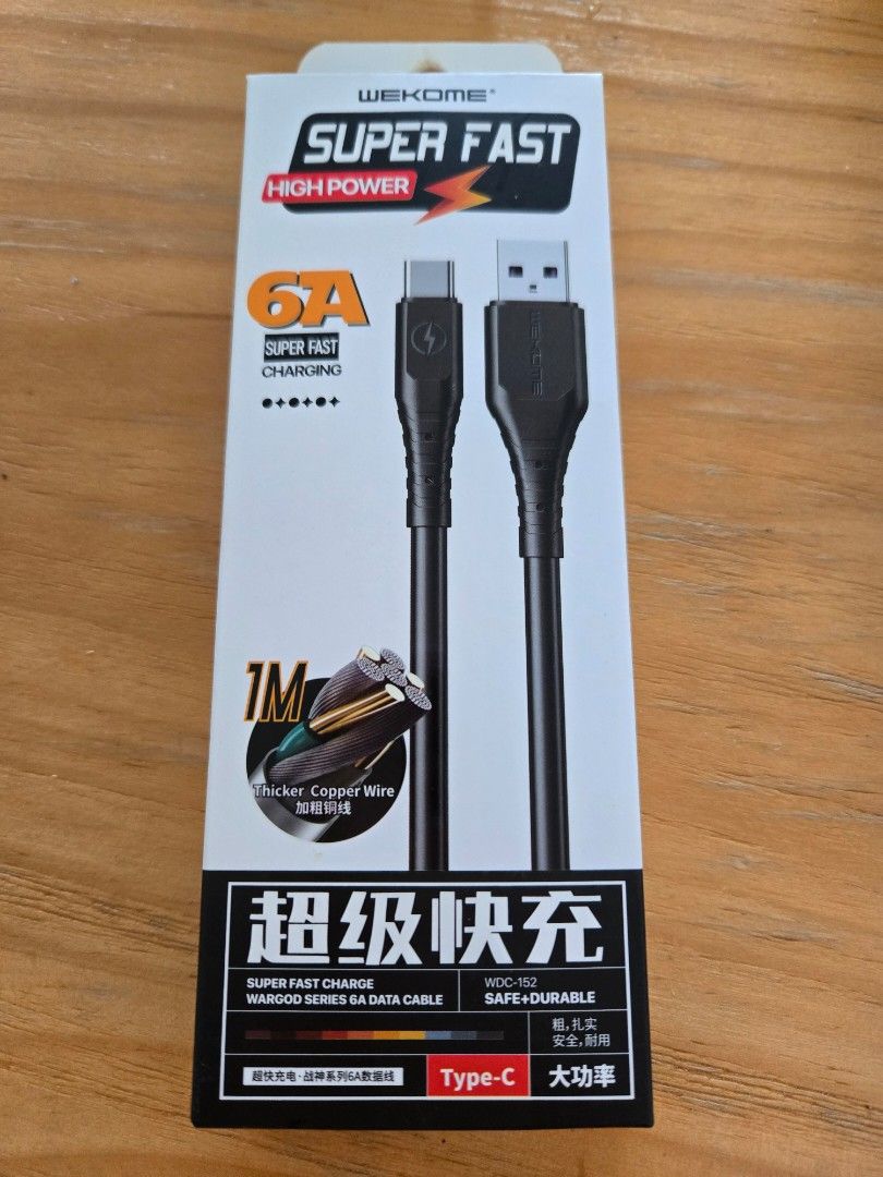 Type C cable (Category: Chargers & Cables) located in Singapore. Submitted by sellngogo (Listing ID 1342858290, Image 1). Description: Brand new.
