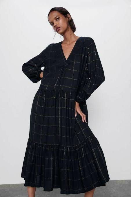 ZARA metallic black dress (Category: Dresses) located in Quezon City. Submitted by check.my.list____ (Listing ID 1342984323, Image 1). Description: Used once Pretty in actual S-M .