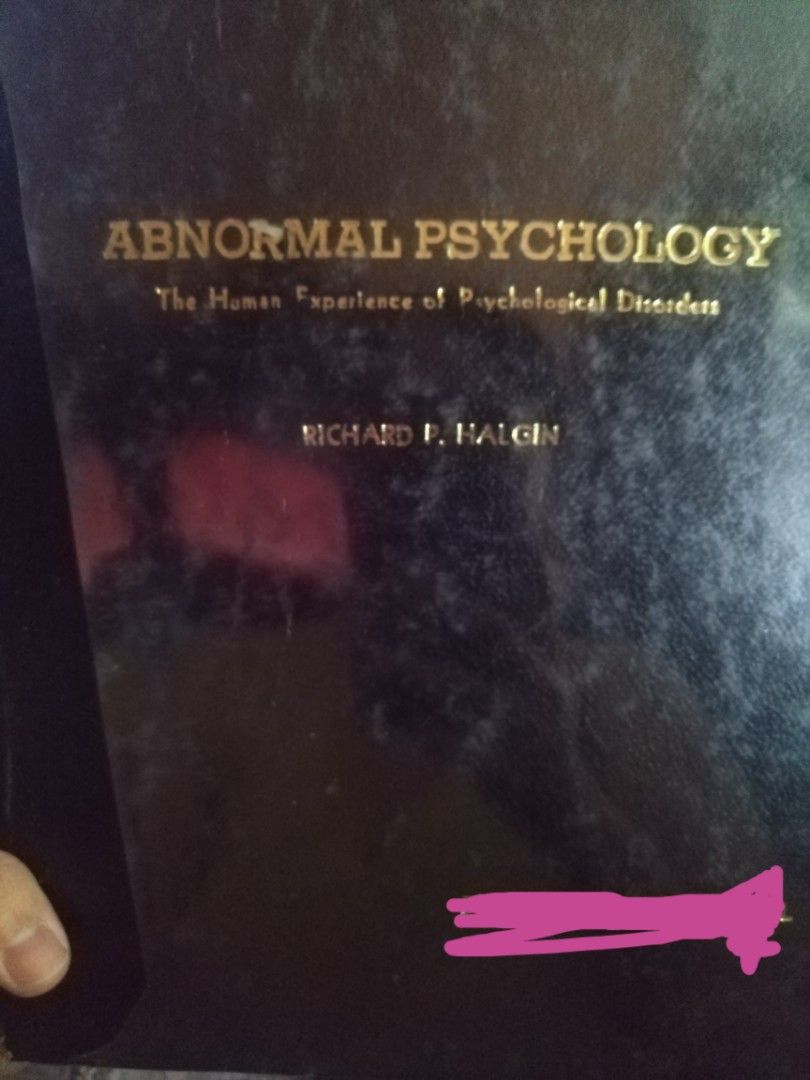 Abnormal Psychology (Category: Textbooks) located in Manila. Submitted by onlinestore011716 (Listing ID 1343071323, Image 1). Description: need cash Gcash payment mode of delivery lalamove Gogoexpress J&T wala po shoppee checkout.