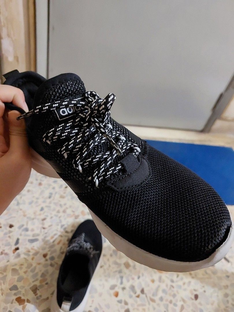 Adidas neo slip on black clearance
