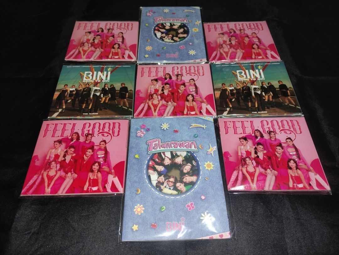 BINI ALBUMS (Category: CDs & DVDs) located in Paranaque City. Submitted by gingerman (Listing ID 1343156783, Image 1). Description: DESERVE MO TO ‼️‼️ 🔥🔥🔥 ON SALE 🔥🔥🔥 Official BINI albums with photo card *Born to Win *Talaarawan *I Feel Good Baka wala ka pang regalo sa sarili mo or sa inaanak mo? Message mo lang ako.