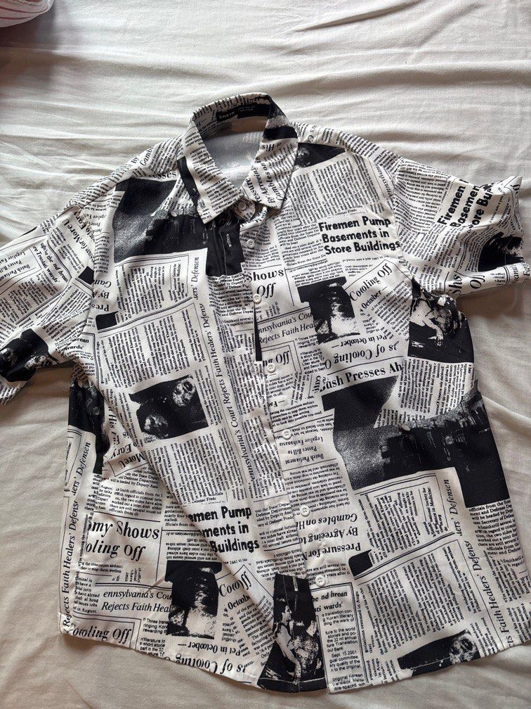 button down tops (Category: Blouses) located in Singapore. Submitted by dishtab (Listing ID 1343051169, Image 2). Description: only worn the black and white one once. One for $5 and both for $8.