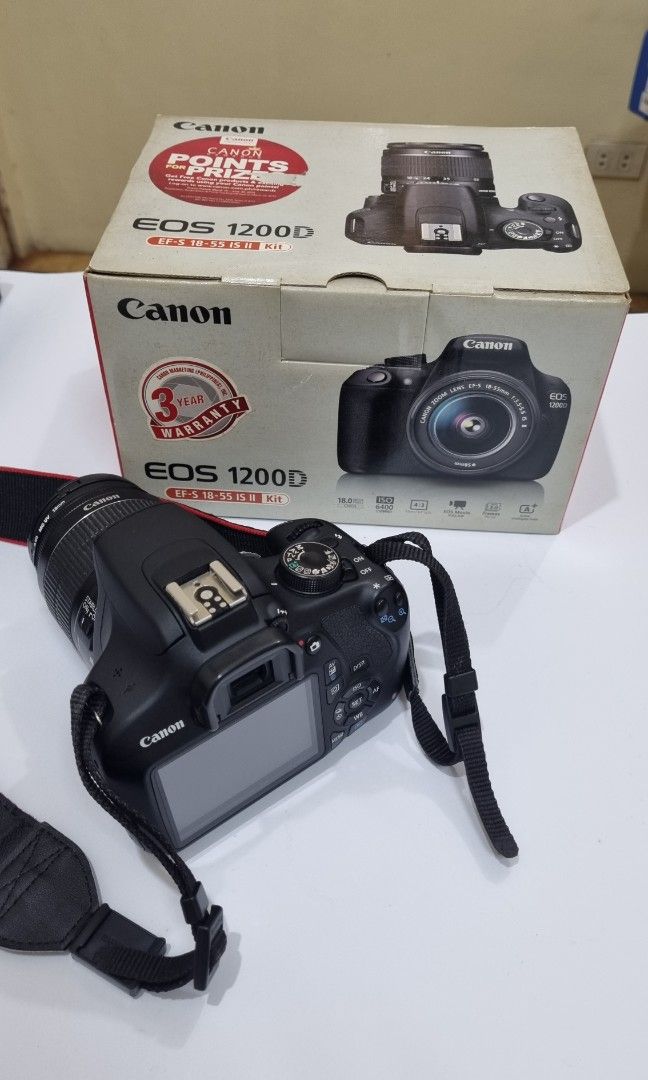 Canon 1200D (Category: Cameras) located in Quezon City. Submitted by latee98 (Listing ID 1343139891, Image 3). Description: - loc: QC sta mesa - payment method (cash, gcash, BPI) - Meet up or shipping - shipping shouldered by buyer - no issues.
