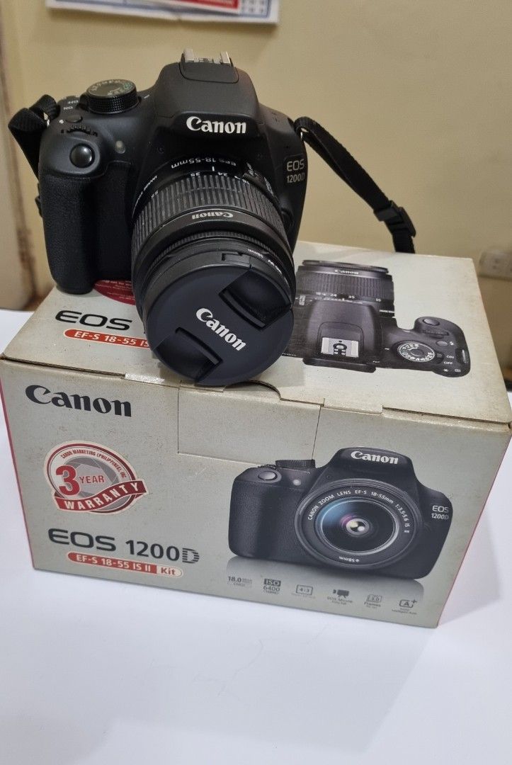 Canon 1200D (Category: Cameras) located in Quezon City. Submitted by latee98 (Listing ID 1343139891, Image 1). Description: - loc: QC sta mesa - payment method (cash, gcash, BPI) - Meet up or shipping - shipping shouldered by buyer - no issues.