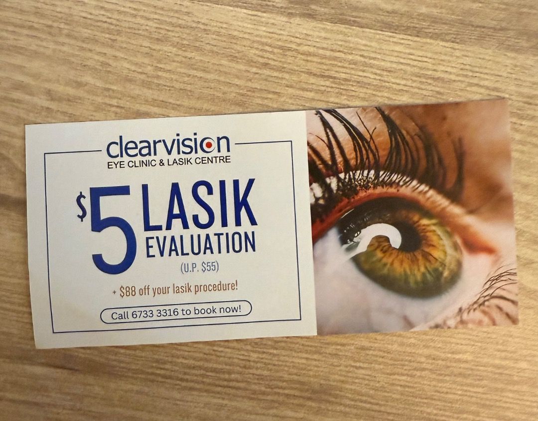 Clear Vision $5 off Voucher, Tickets & Vouchers, Vouchers on Carousell