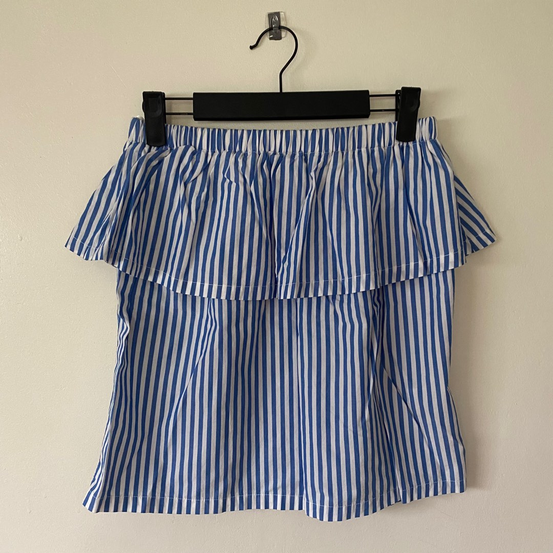 H&M Ruffled Tube Top, Women's Fashion, Tops, Sleeveless on Carousell