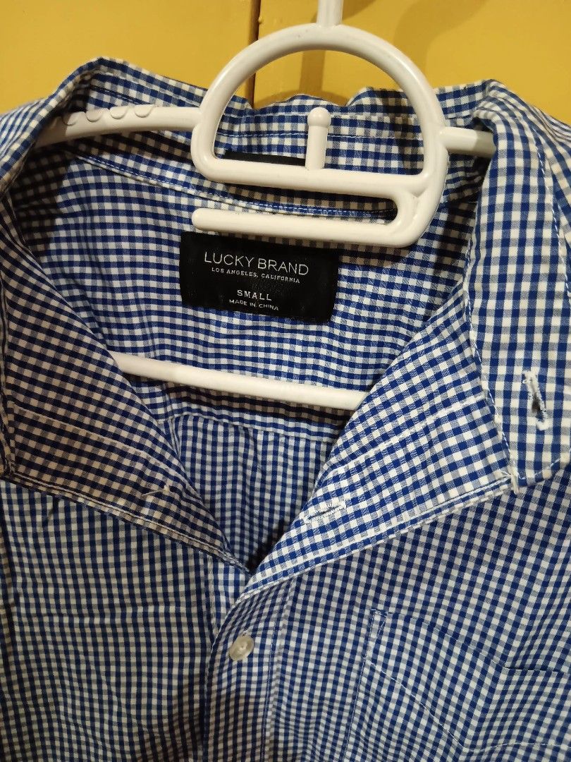 Lucky brand checkered blue longsleeves (Category: Formal Shirts) located in Caloocan City. Submitted by declutterstn (Listing ID 1343162201, Image 2). Description: still nice natambak lang kya lukot. like new once lang nasuot.authentic lucky brand from the us..