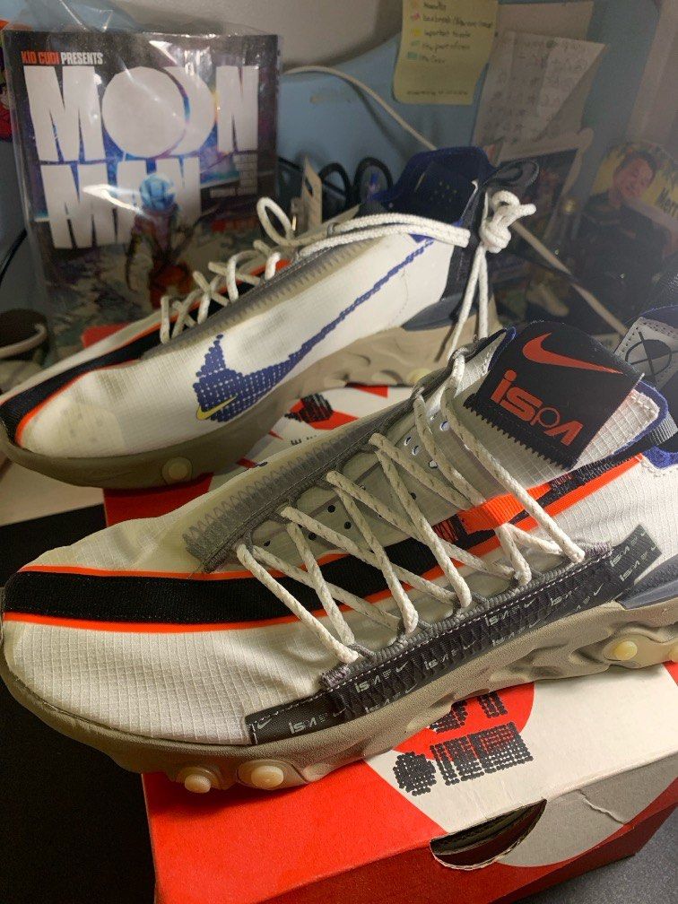 Nike React WR ISPA (Category: Sneakers) located in Taguig. Submitted by ducidni (Listing ID 1343167188, Image 2). Description: Nike React WR ISPA With box, purchased in Commonwealth PH. Selling at far less than half of retail, worn 5x or less. These shoes are water resistant, part of the ISPA special line of Nike .