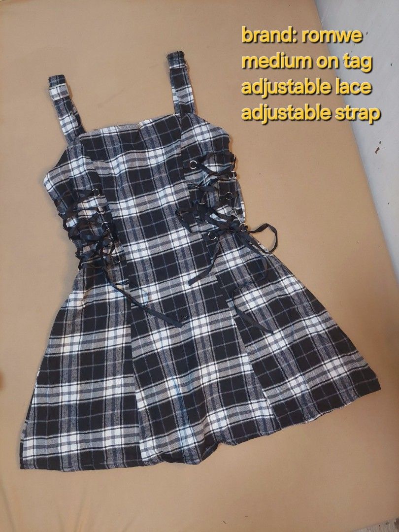 PLAID DRESS ROMWE SHEIN (Category: Dresses) located in Malabon City. Submitted by beigeandlilac (Listing ID 1343032250, Image 1). Description: Size: Medium ROMWE bnew with tag.