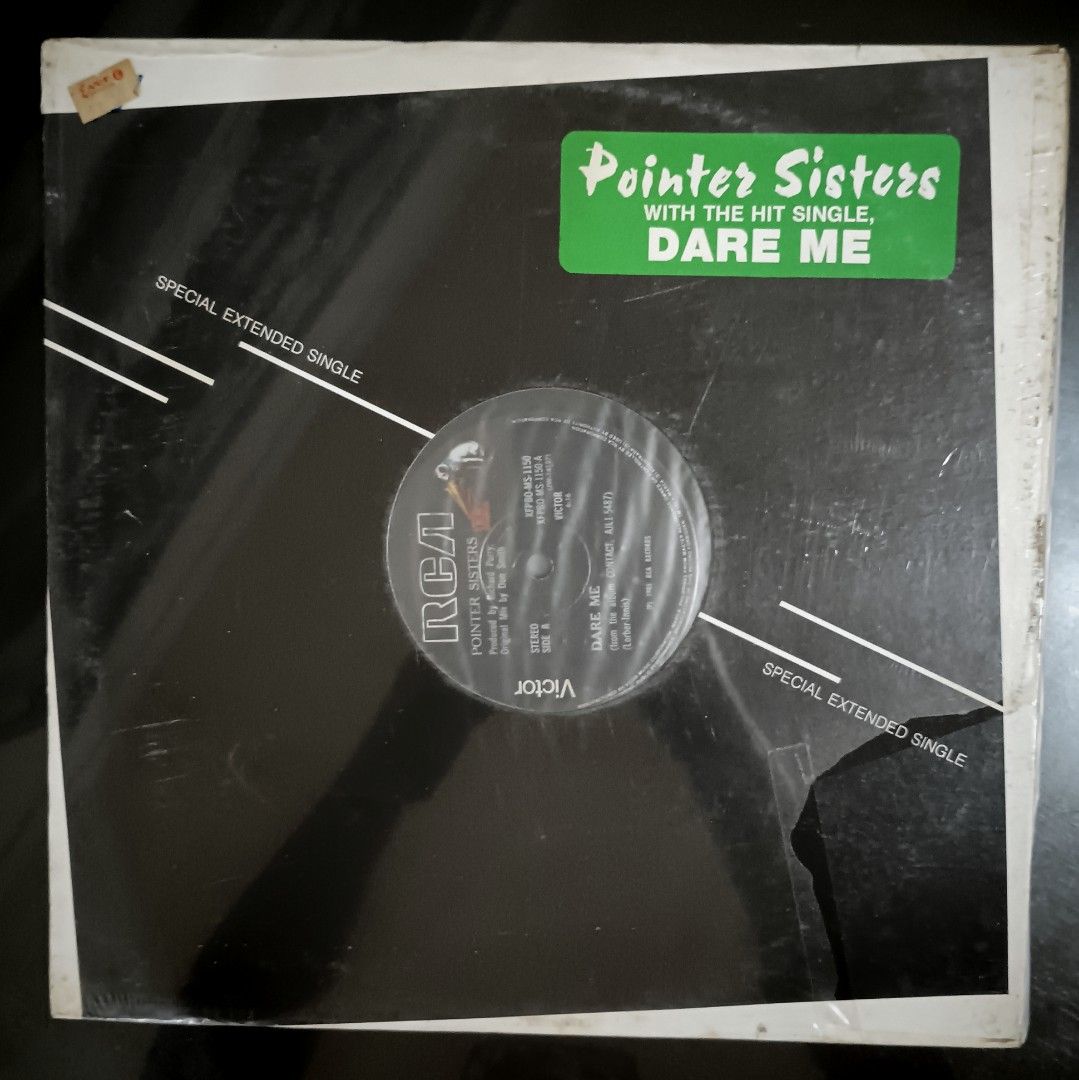 POINTER SISTERS DARE ME SPECIAL EXTENDED "12 SINGLE (Category: Vinyls) located in Quezon City. Submitted by berneydorm47659 (Listing ID 1343070547, Image 1). Description: COVER - VG + in shrinkwrap (with tape on one side) VINYL - VG + PRESSING - PH Huwag mahiyang magtanong! I can provide video and photos of the item if requested. For other details, PM is the key. No bogus buyer please. Thank you..