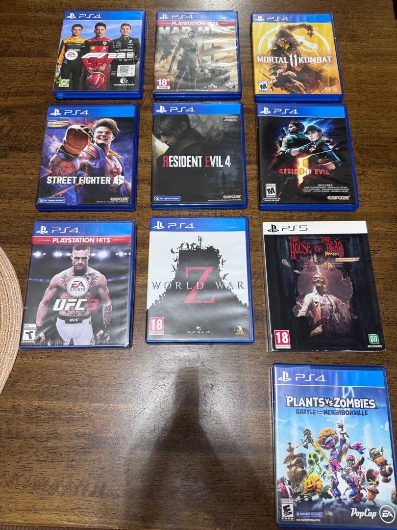 PS4-PS5 Games (Category: PlayStation) located in Quezon City. Submitted by christineboller (Listing ID 1343043925, Image 1). Description: Resident Evil 4 - SOLD StreetFighter - SOLD F1 - SOLD PS4-PS5 Games Php900 each. Firm. No issue. All clean discs. Location: Batasan Hills QC .