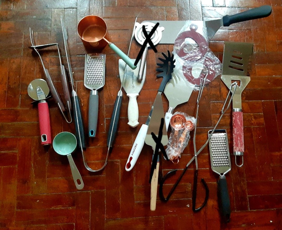 TAKE ALL KITCHEN UTENSILS FOR ONLY P1800 (Category: Dinnerware & Cutlery) located in Cavite. Submitted by hakunamatatatoyandcollectibles (Listing ID 1343177625, Image 1). Description: all are from Japan surplus pm me.