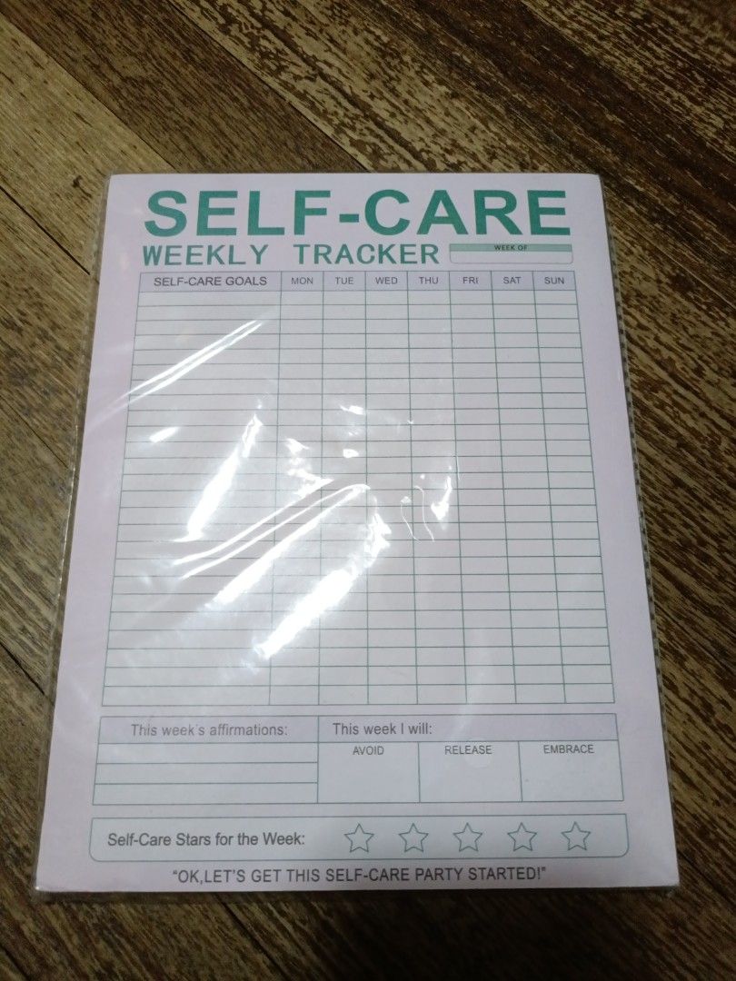 Weekly planner/tracker (Category: Stationery & School Supplies) located in Singapore. Submitted by fruity.pebbles (Listing ID 1343200468, Image 1). Description: self care weekly tracker! It's free but will only do mailing which is $1.55 :).