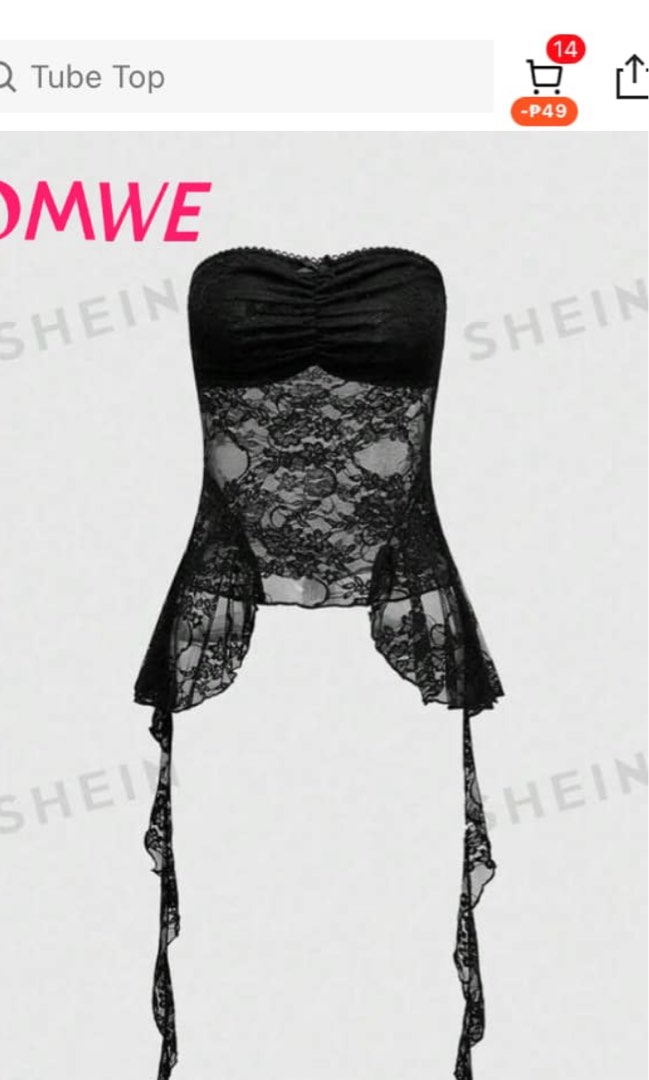Y2k Goth Ruffled Lace Cami Top Women s Fashion Tops Others Tops On y2k-goth-ruffled-lace-cami-top-women-s-fashion-tops-others-tops-on